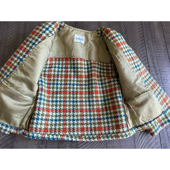 Vintage Jack Tar Togs Toddler Set | Wool Houndstooth Blazer & Green Shorts - Picture 7 of 10